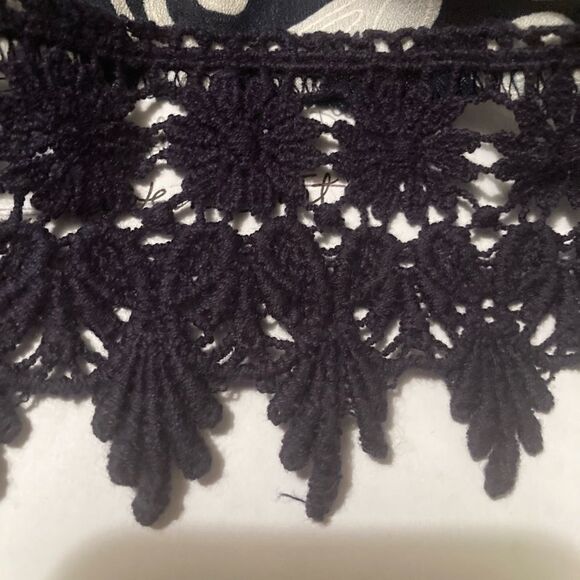 EN CREME, Blue & White, Kaftan/Cardigan, crochet lace, Size L, Oversized - Picture 8 of 10